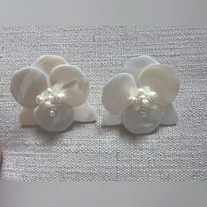 Tuckernuck White Peony earrings